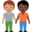 people holding hands, medium skin tone, dark skin tone